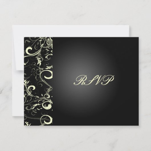 PixDezinesVanille-Wirbel/Farbton RSVP Karte (Vorderseite)