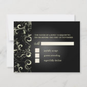 PixDezinesVanille-Wirbel/Farbton RSVP Karte (Rückseite)