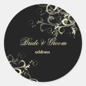 PixDezinesVanille-Wirbel/Farbton Runder Aufkleber (Vorderseite)