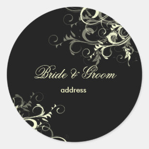 PixDezinesVanille-Wirbel/Farbton Runder Aufkleber