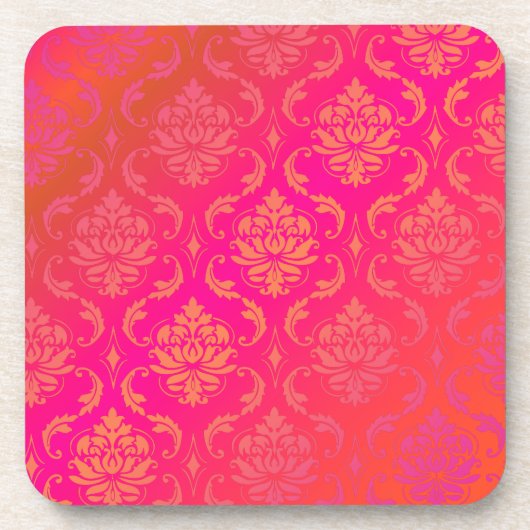 PixDezinesVendome Damask/DJ Hintergrundfarbe Untersetzer (Vorderseite)
