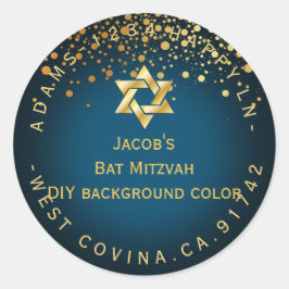 PixDezinesZzzled/Imitate gold/mitzvah/DIY Runder Aufkleber