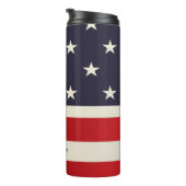 PIXDEZINS US FLAG RED WHITE BLAUE THERMOSBECHER (Nach rechts gedreht)