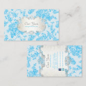 PixDezinves-Toile/Aqua-blaue Rose/DIY-Hintergrund Visitenkarte (Vorne/Hinten)