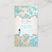 PixDezinves-Toile/blaue Rose/DIY-Hintergrund Visitenkarte (Rückseite)