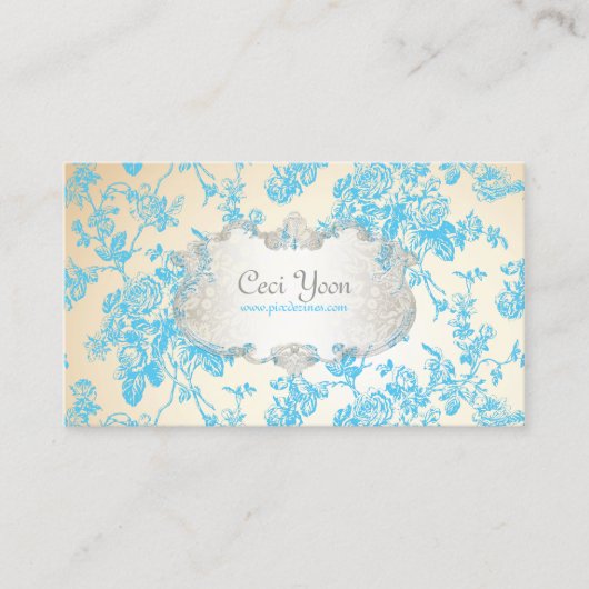 PixDezinves-Toile/blaue Rose/DIY-Hintergrund Visitenkarte (Vorderseite)