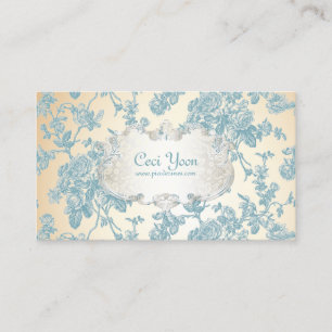 PixDezinves toile/blaue Rosen/DIY-Hintergrund Visitenkarte