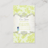 PixDezinves-Toile/grüne Rose/DIY-Hintergrund Visitenkarte (Rückseite)