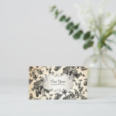 PixDezinves Toile/schwarze Rose/DIY-Hintergrund Visitenkarte (Stehend Vorderseite)