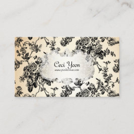 PixDezinves Toile/schwarze Rose/DIY-Hintergrund Visitenkarte