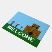 Pixel8bit gamer-Willkommens-Zuhause Fußmatte (Schrägansicht)