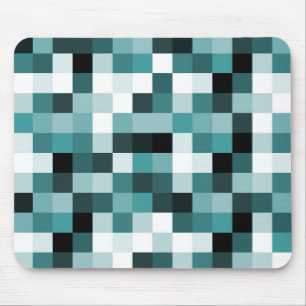 Pixel 060614 (01) - Blau, grün Mousepad