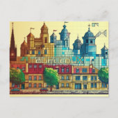 Pixel 2D Game Art Bordeaux Postkarte (Vorderseite)