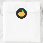 Pixel-8-Bit-Arcade-Videospiel-Matching-Kostüm-Tee Runder Aufkleber (Tasche)