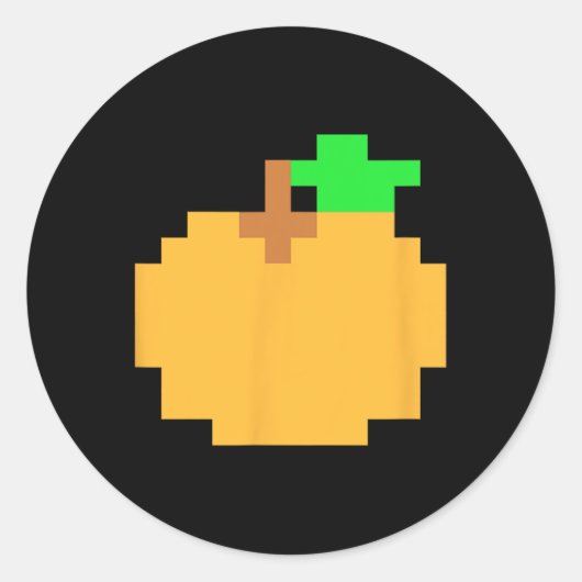 Pixel-8-Bit-Arcade-Videospiel-Matching-Kostüm-Tee Runder Aufkleber (Vorderseite)