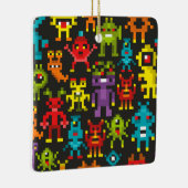 Pixel-8bit-Monster Keramikornament (Rechts)