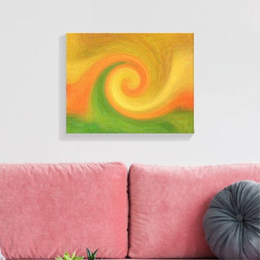 Pixel Abstrakter Herbstwirbel Leinwanddruck (Insitu (Wohnzimmer))