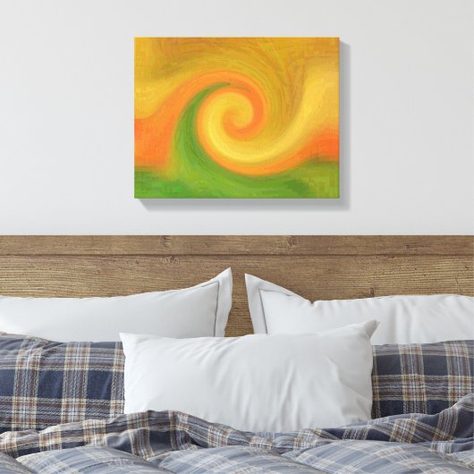 Pixel Abstrakter Herbstwirbel Leinwanddruck (Insitu (Schlafzimmer))