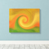 Pixel Abstrakter Herbstwirbel Leinwanddruck (Insitu (Holzboden))