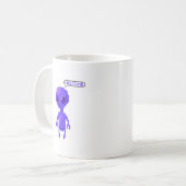 Pixel Alien Willkommen Gamer Kaffeetasse (Vorderseite Links)