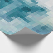 Pixel Aquamarines Cloud Wrapping Paper Geschenkpapier (Ecke)