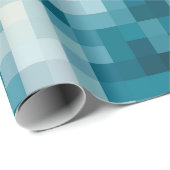 Pixel Aquamarines Cloud Wrapping Paper Geschenkpapier (Rolleneckpunkt)