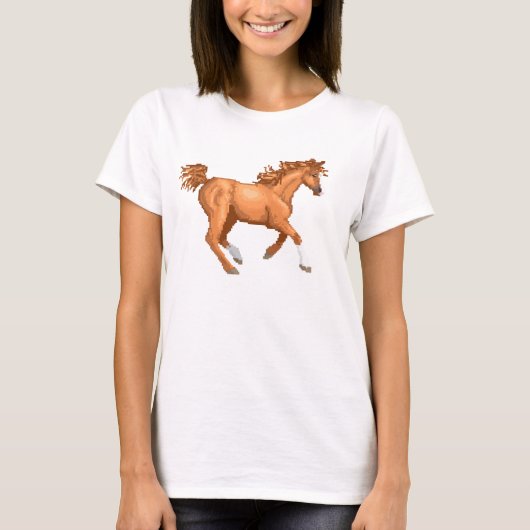 Pixel-Arabian-Pferd-Shirt T-Shirt (Vorderseite)