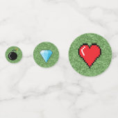 Pixel-Arcade-Game-Level-Up-Kindergeburtstag Konfetti (Rückseiten)