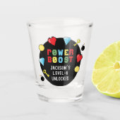 Pixel-Arcade-Game-Level-Up-Kindergeburtstag Schnapsglas (Vorderseite)
