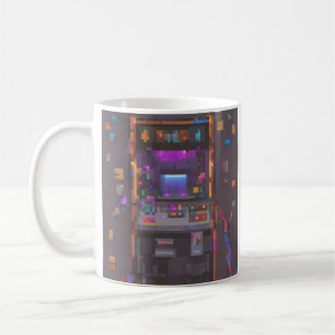 Pixel-Arcade-Konsole-Controller-Gamer-Aufkleber Kaffeetasse