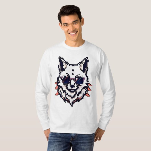 Pixel Arctic Fox T-Shirt (Vorne ganz)