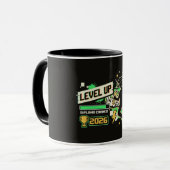 Pixel-Art-Abschluss 2026 Level Up Tasse (Vorderseite Links)