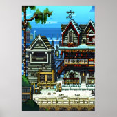 Pixel art, amerikanische Stadt | AI Art Poster (Vorne)
