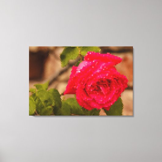 PIXEL ART auf gestuften Leinwand (Vorderseite)