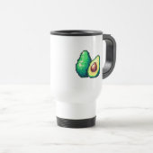 Pixel Art Avocado-Tasse Reisebecher (VorderseiteRechts)