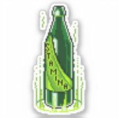 Pixel Art Beer Stamina Poster Sticker (Vorderseite)