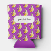 Pixel Art bereit zum Essen gelber Banane Muster Dosenkühler (Rückseite)