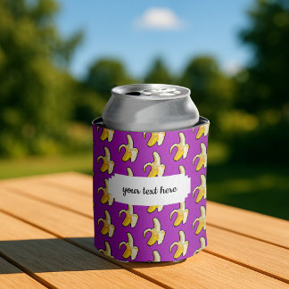 Pixel Art bereit zum Essen gelber Banane Muster Dosenkühler