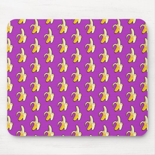 Pixel Art bereit zum Essen gelber Banane Muster Mousepad (Vorne)