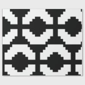 Pixel Art Black Cross Symbol Geschenkpapier (Flach)