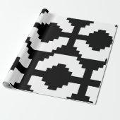 Pixel Art Black Cross Symbol Geschenkpapier (Ungerollt)