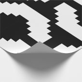 Pixel Art Black Cross Symbol Geschenkpapier