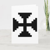 Pixel Art Black Cross Symbol Karte (Vorderseite)