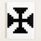 Pixel Art Black Cross Symbol Planer (Vorderseite)