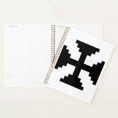 Pixel Art Black Cross Symbol Planer