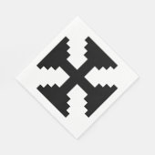 Pixel Art Black Cross Symbol Serviette (Ecke)