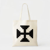 Pixel Art Black Cross Symbol Tragetasche (Vorne)