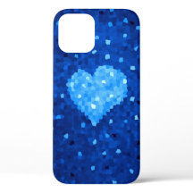 Pixel Art Blue Heart Retro Gamer Liebe