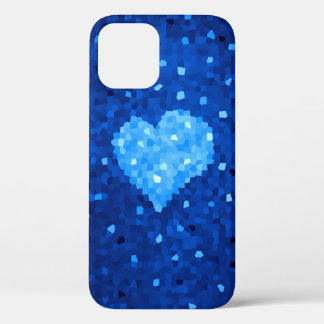Pixel Art Blue Heart Retro Gamer Liebe Case-Mate iPhone Hülle