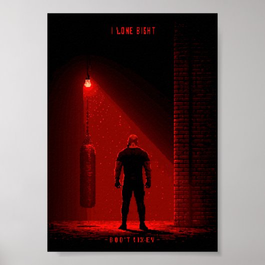 	 Pixel Art Boxer-Training Poster (Vorne)